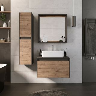 Зеркало Grossman Смарт 207007 с полкой 70см графит